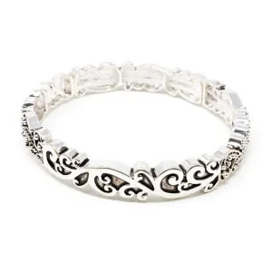 Antique Silver Stretch Bracelet Two Designs