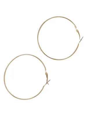 Classic Gold Metal Hoop Earrings