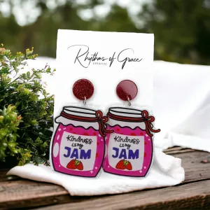 Kindness Is My Jam Earrings - Jelly Earrings, Spread Kindness, Kindness Earrings, Empowerment Accessories, Jam