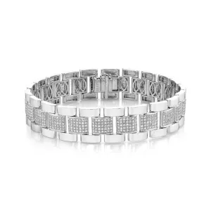 MEN'S DIAMOND PARTIAL PAVE JOURNEY BRACELET